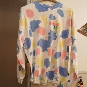 Stitch‎ OHANA Disney Blue and Pink Long Sleeve Tee. Sz L